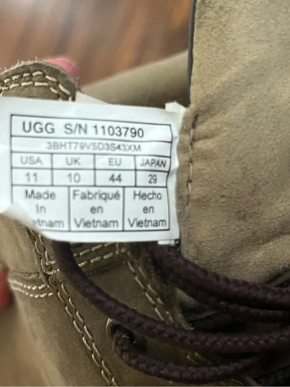UGG Men's Dark Brown Suede Lace-Up Boots